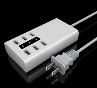 Бесплатная доставка Универсальное зарядное устройство USB с 6 USB-портами и