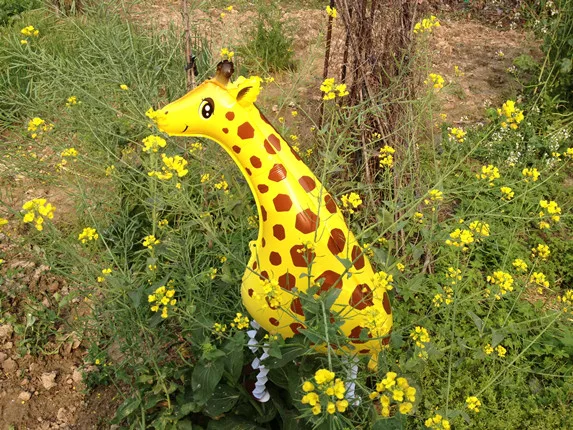 91*39 см Милая ходьба воздушные шары в форме жирафа питомец из фольги виде