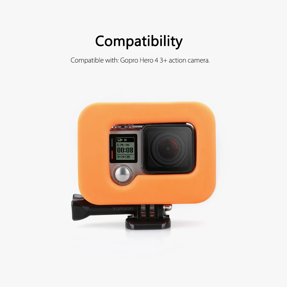 Чехол Vamson для Go pro Floaty оранжевый чехол GoPro Hero 4 3 +|for gopro hero|gopro herocover |