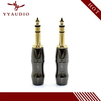free shipping yyaudio 6 5mm gold plated stereo male plug
