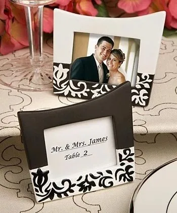 

wedding giveaways--Damask photo frame wedding place card holder picture frame party favor 100pcs/lot