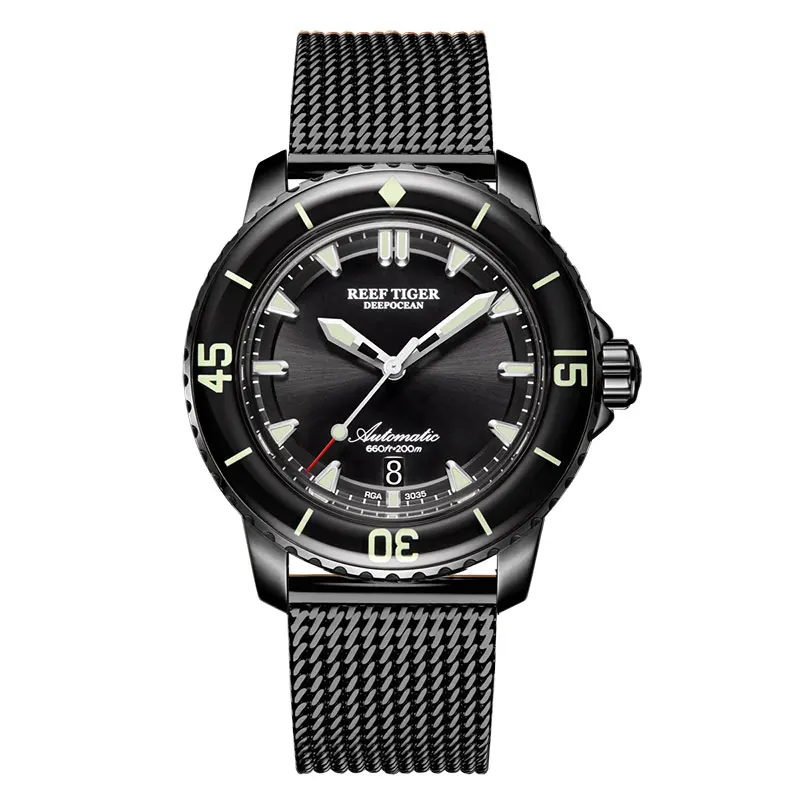 Tiger Reef/RT Брендовые мужские часы для дайвинга Новые супер розовое золото светящиеся автоматические нейлоновые наручные часы Relogio Masculino+ коробка RGA3035 - Цвет: 8