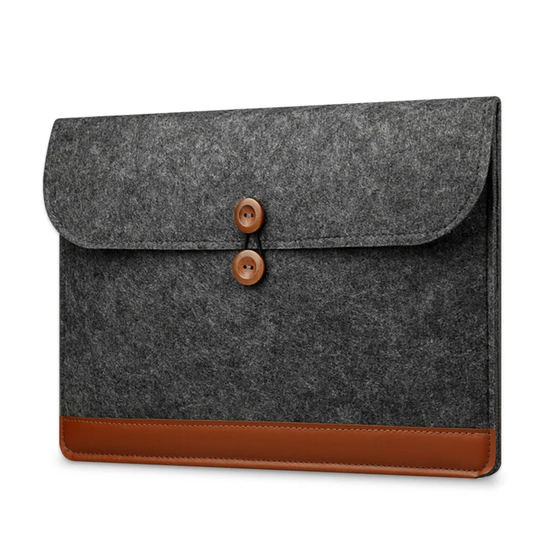 Binful Woolfelt чехол 11 12 13 15 дюймов Защитная сумка для ноутбука/рукав для Macbook Air Pro retina чехол для ноутбука Xiaomi - Цвет: Black