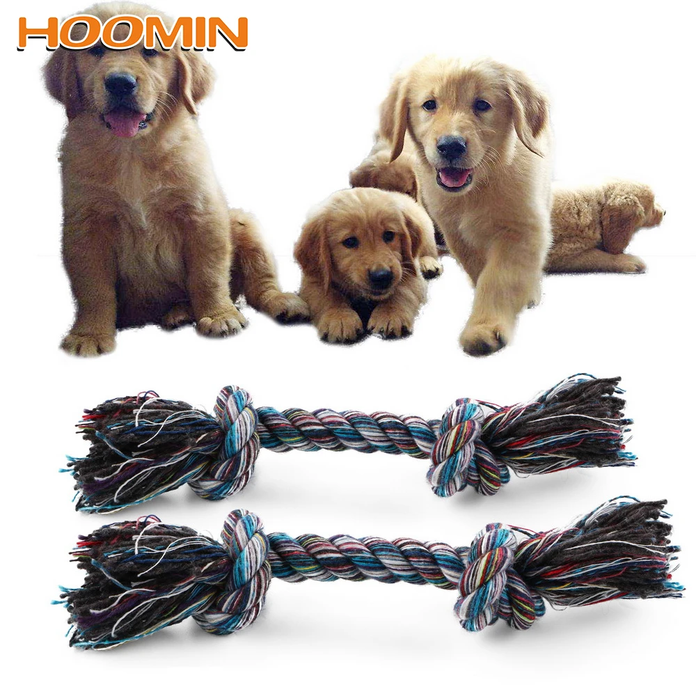 Игрушки для собак HOOMIN плетеная веревка костей хлопковая игрушка жевания