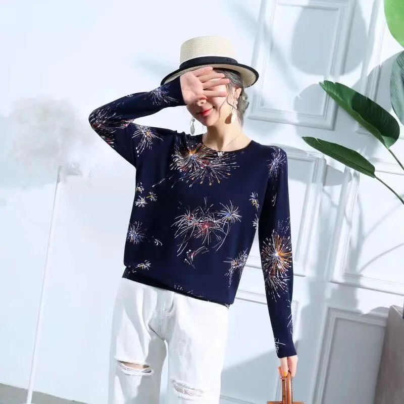 Autumn &amp Winter Fashion Women Pullovers Sweater Computer Knitted Printed Sueter Mujer Celebrity Feminino New | Женская одежда