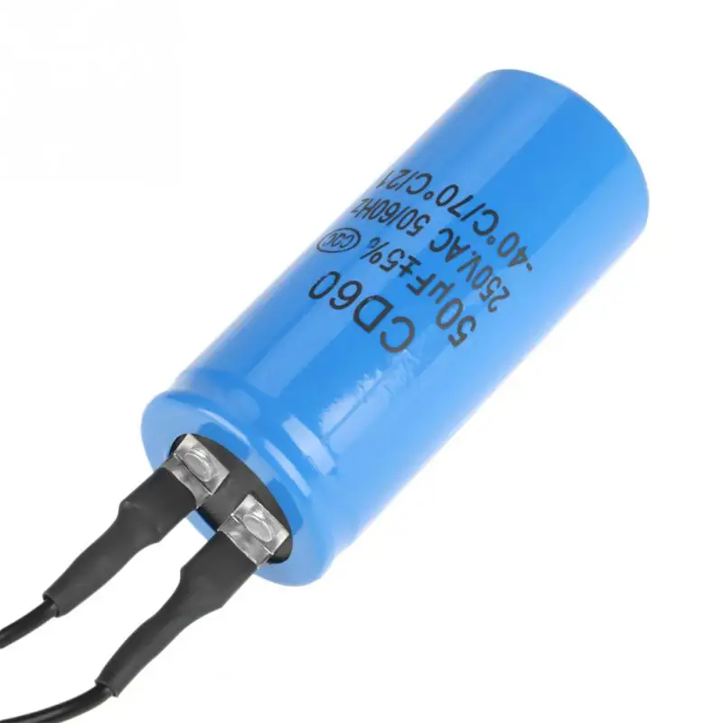 CD60 конденсатор с проводом свинца 250V AC 50 мкФ 50/60Hz для двигателя воздушного