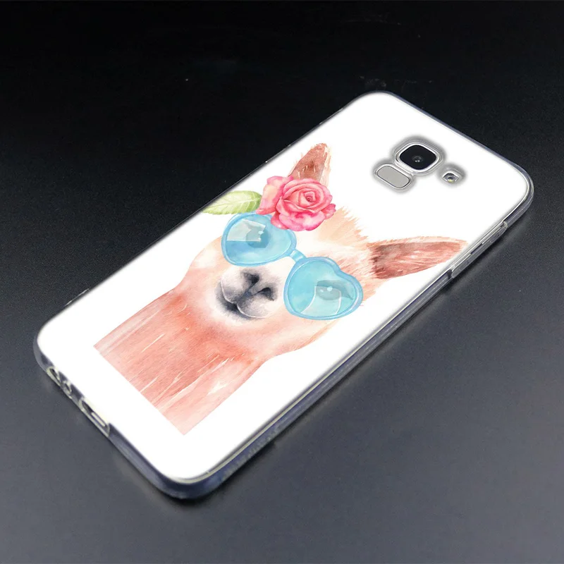 Популярный Мягкий силиконовый чехол из ТПУ с ламой альпакой для Samsung Galaxy J4 J6 J8 2018 J3
