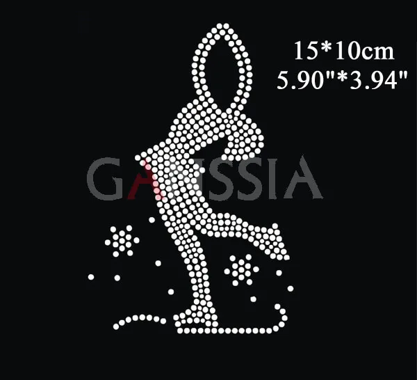5pcs/Lot Beautiful skating girl design heat transfer rhinestone Motif on motifs Sewing accessories (ss-k4610) | Дом и сад
