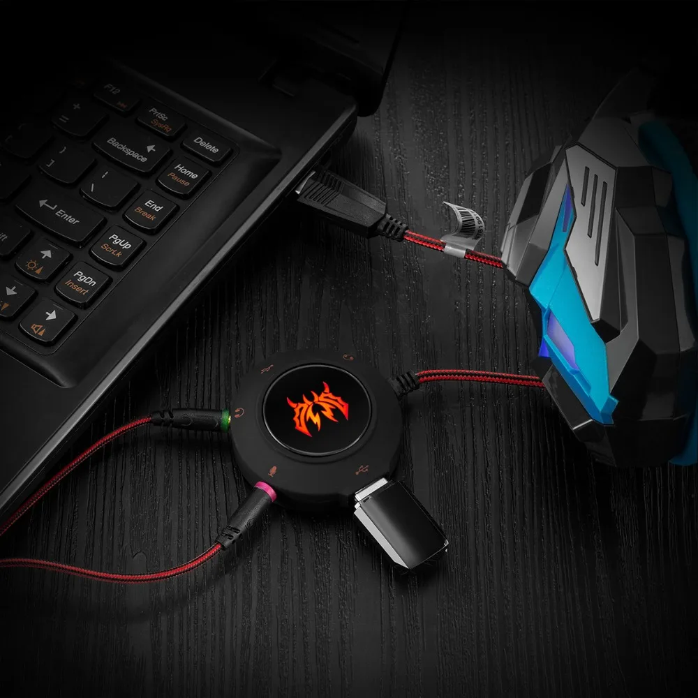 Внешняя звуковая карта USB 2.0/2 3 5 мм jack Kotion EACH S2 USB-концентратор с гнездами для