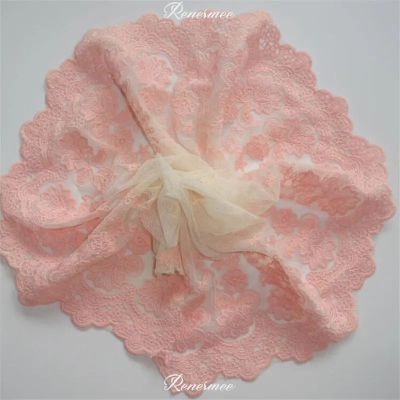1Yard 22cm Pink Mesh Fabric Venise Lace Trim Embroidery Embellishment Sewing Crafts Doll Material Free Shipping SX155 | Дом и сад