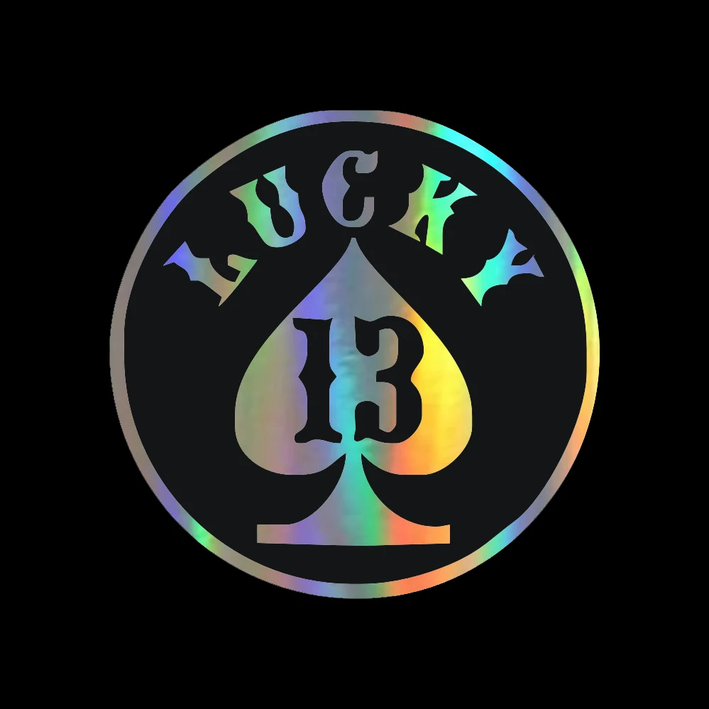 window Sticker 12.5*12.5CM LUCKY NUMBER 13 Vinyl Funny Sticker On window Stickers and Decals Rear Window Vinyl window Styling