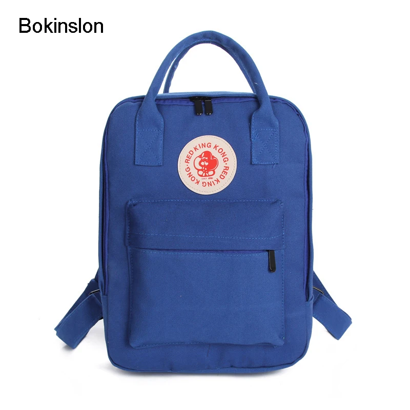 Фото Bokinslon холщовые женские рюкзаки модные простые студенческие школьные сумки