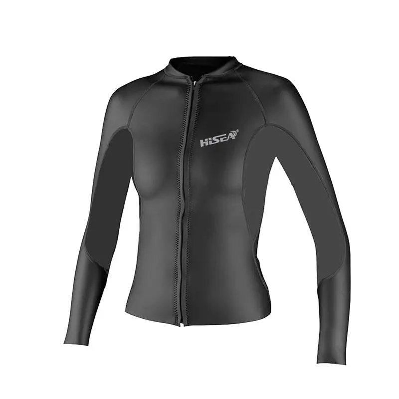 

New Hisea 3.5MM Men Women Wetsuti Keep Warm Long Sleeve Couple Jacket Tops Prevent Jellyfish Scuba Diving Surfing Swimwear Black