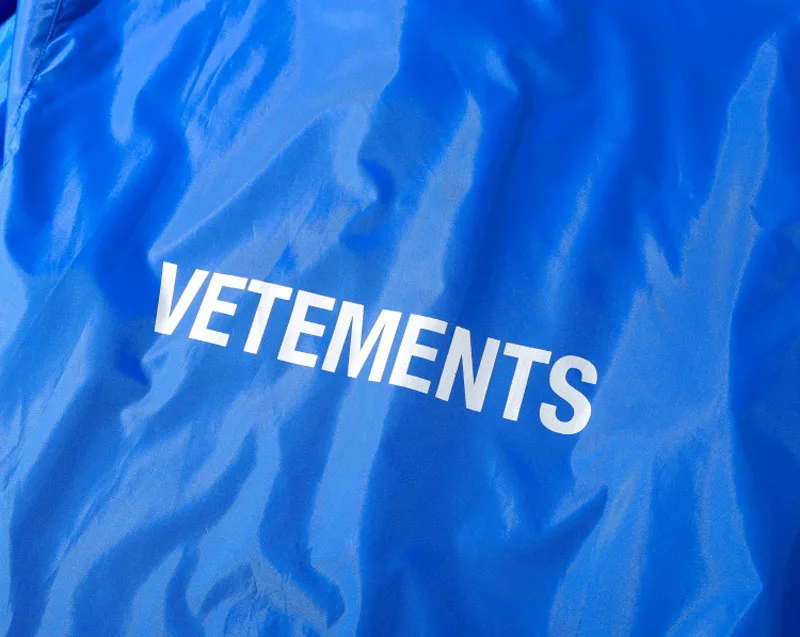 19SS новые куртки от Vetements модная уличная одежда большой плащ верхняя одежда куртки от Vetements желтый синий Vetements куртка
