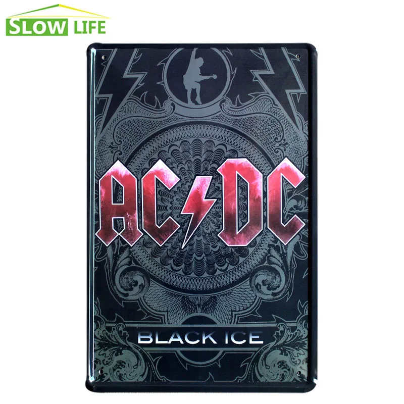 ACDC Черный лед металлическая банка знак Паб Бар Настенный декор жестяной Винтаж