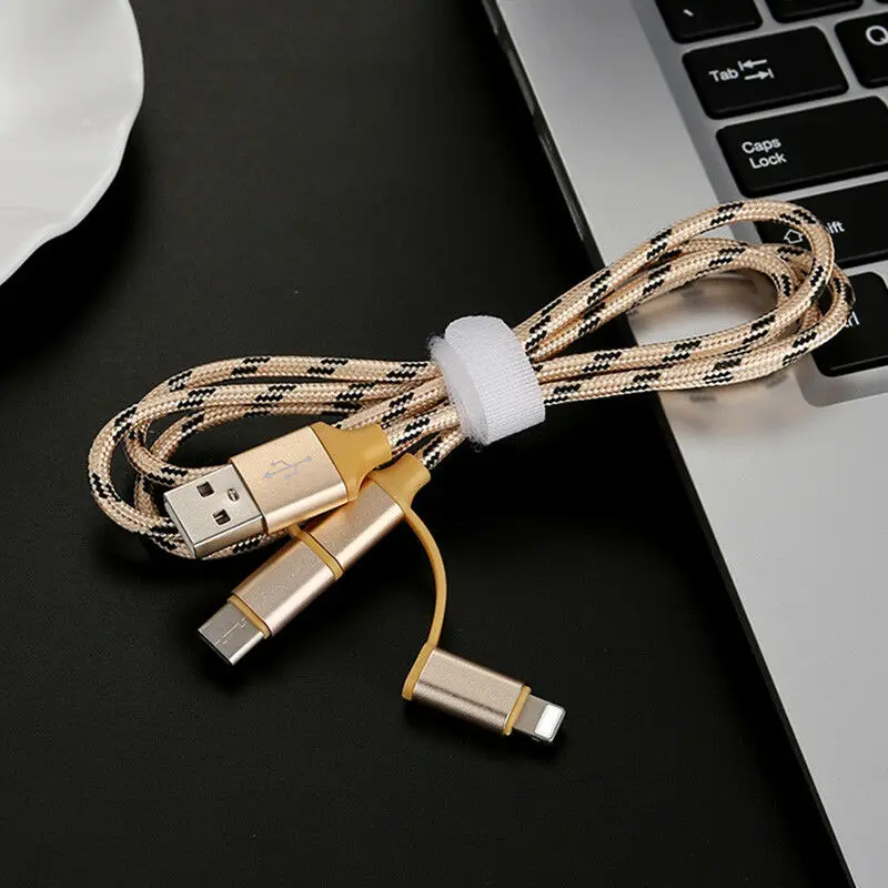 3в1 мобильный телефон USB кабель для зарядки данных для iPhone 7 8 X Micro usb type C кабель для зарядного устройства для Xiaomi huawei кабель для быстрой зарядки