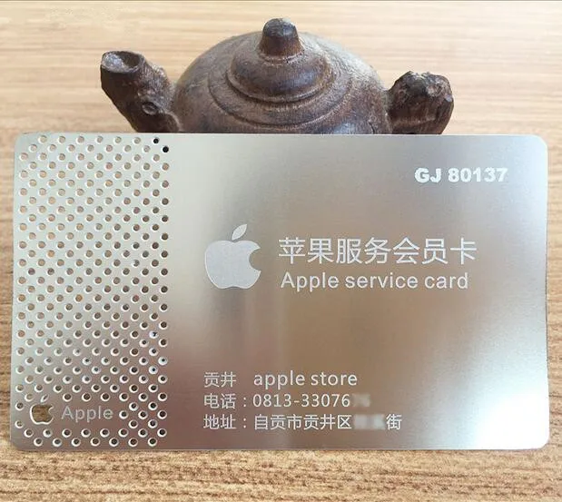 100 шт./лот настраиваемая металлическая пригласительная карта/карта членства в