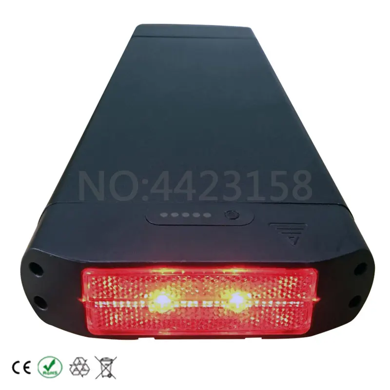 Battery ЕС США нет налога 36 В 13AH сзади стойки Батарея для Bafang BBS01 BBS02 EBike Батарея с хвостом светлых и USB+ двойной Слои Чемодан стойки - Цвет: Battery