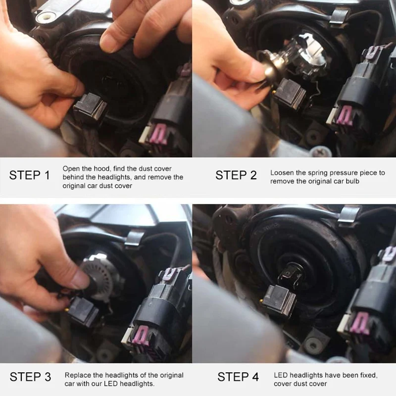 

BAOBAO P5 H4 LED Car Headlight Bulb 40W 6000K ZES Chip Ultra Spotlight Fog Light Automobiles Waterproof LED Headlamp DC9-16V