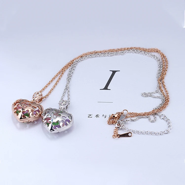 Malanda бренд выдалбливают сердце Ожерелья для мужчин Для женщин Кристалл Циркон из