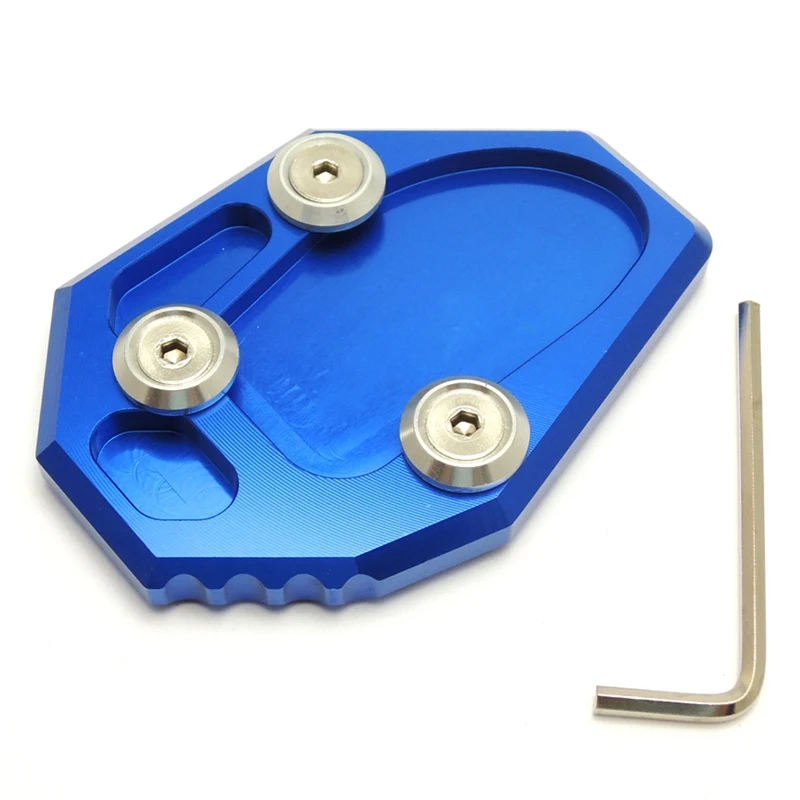 KEMiMOTO мотоцикла CNC сторона подставки стенд расширение пластина для Yamaha MT-07 MT07 MT 07 Tracer аксессуары - Цвет: Синий
