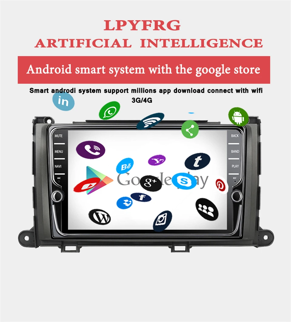 Автомобильный мультимедийный плеер Android 10 0 4 ГБ 64 для Toyota Sienna XL30 2010-2019 | Автомобили