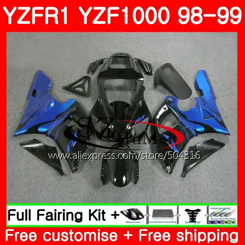 

Body For YAMAHA YZF-1000 YZF 1000 R 1 YZF-R1 98 99 TOP blue flames Bodywork 71SH2 YZF1000 YZFR1 98 99 YZF R1 1998 1999 Fairing