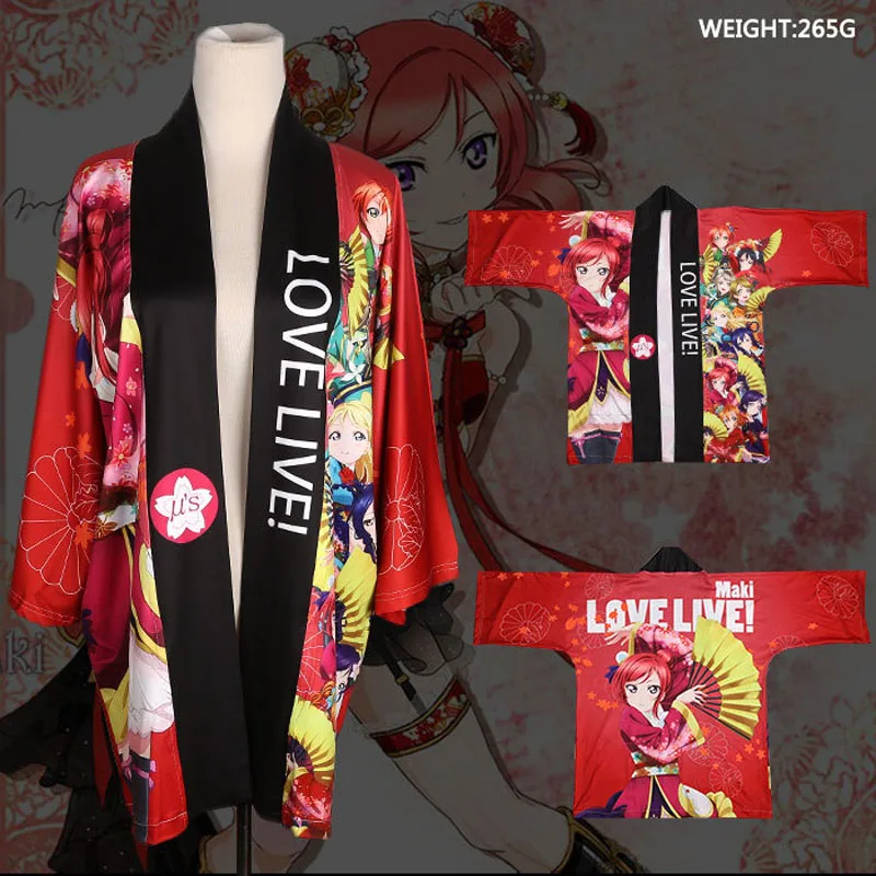 Love live Kousaka Honoka Minami Kotori плащ юката Косплей-костюм в стиле Love live! Японские мужские и женские кимоно повседневные Haori