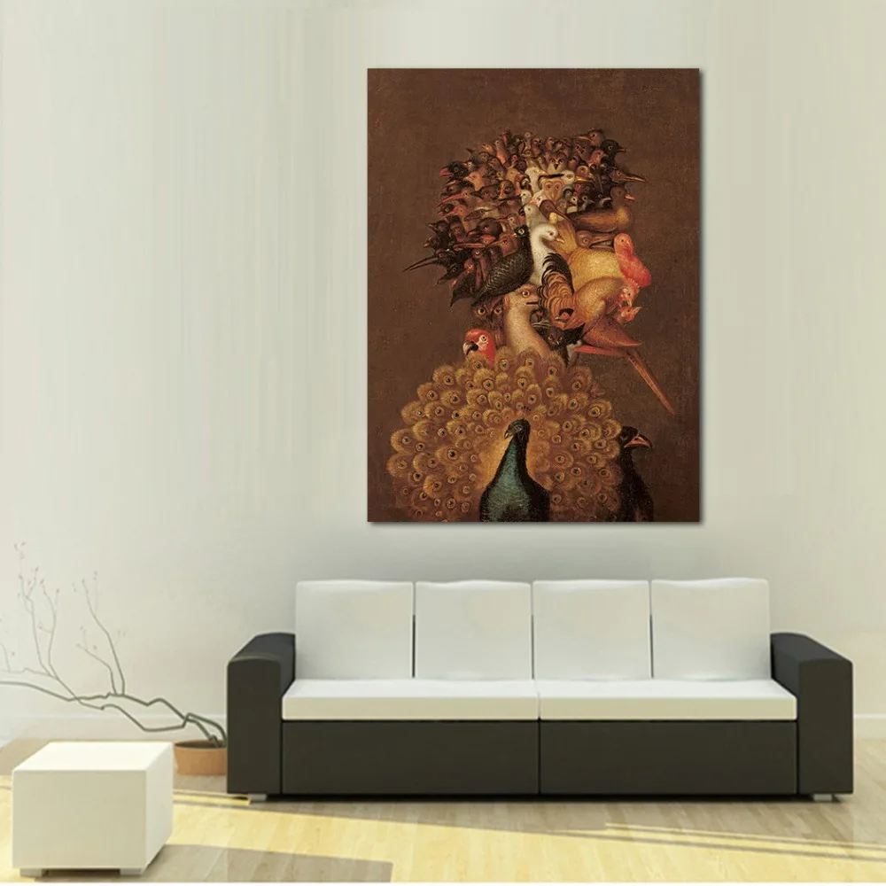 Фото JQHYART Wall Art Air By Giuseppe Arcimboldo Canvas Painting For Living Room Home Decoration Oil On Дом и сад JQHYART Wall Art Air By Giuseppe Arcimboldo Canvas Painting For Living Room Home Decoration Oil On Дом и сад