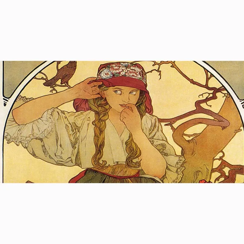 6 Альфонс Муха, летнее пляжное полотенце с рисунком, детские салфетки, банное полотенце, купальный костюм, 70X140 см - Цвет: 6
