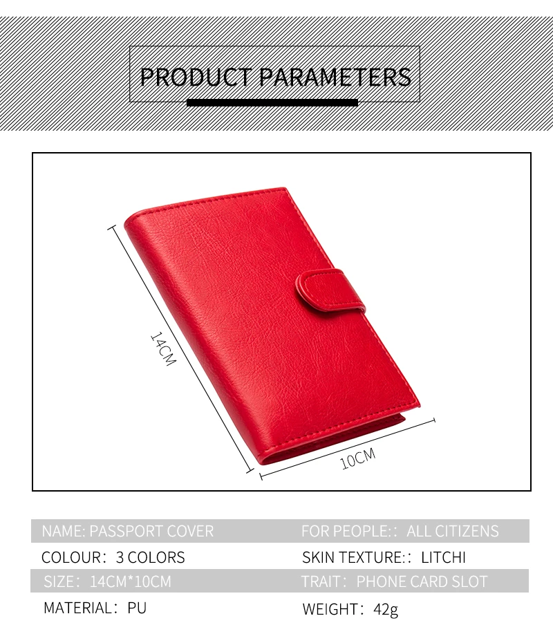 Russian Buckle blue solid color national Passport Cover Built in RFID Blocking Protect personal information