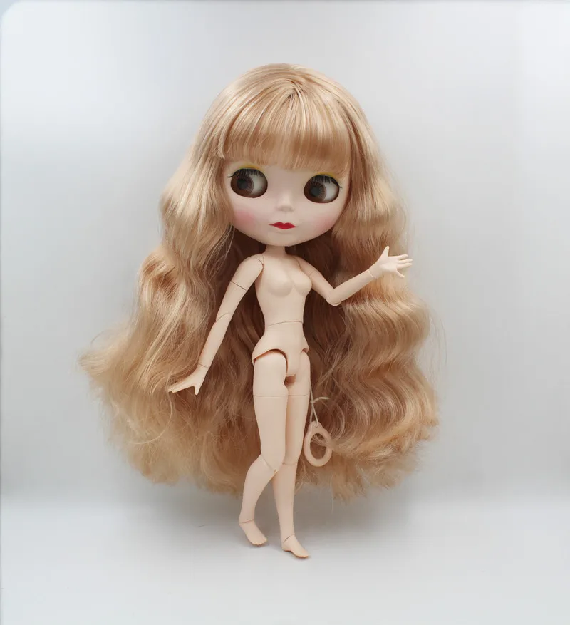 Blygirl кукла Blyth светлые кудрявые волосы новая для лица 19 суставов тела телесная