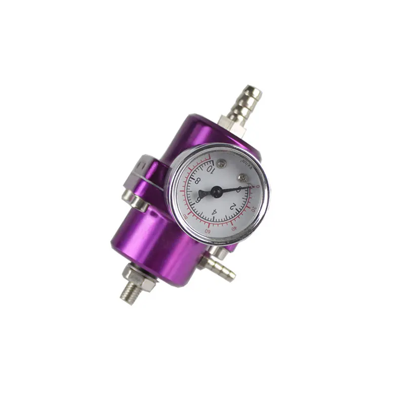Purple RASTP Универсальный JDM Регулируемый FPR регулятор давления топлива 0-140 PSI Манометр газовый шланг комплект для Ford Mustang 01-04 RS-FRG001 - Цвет: Purple