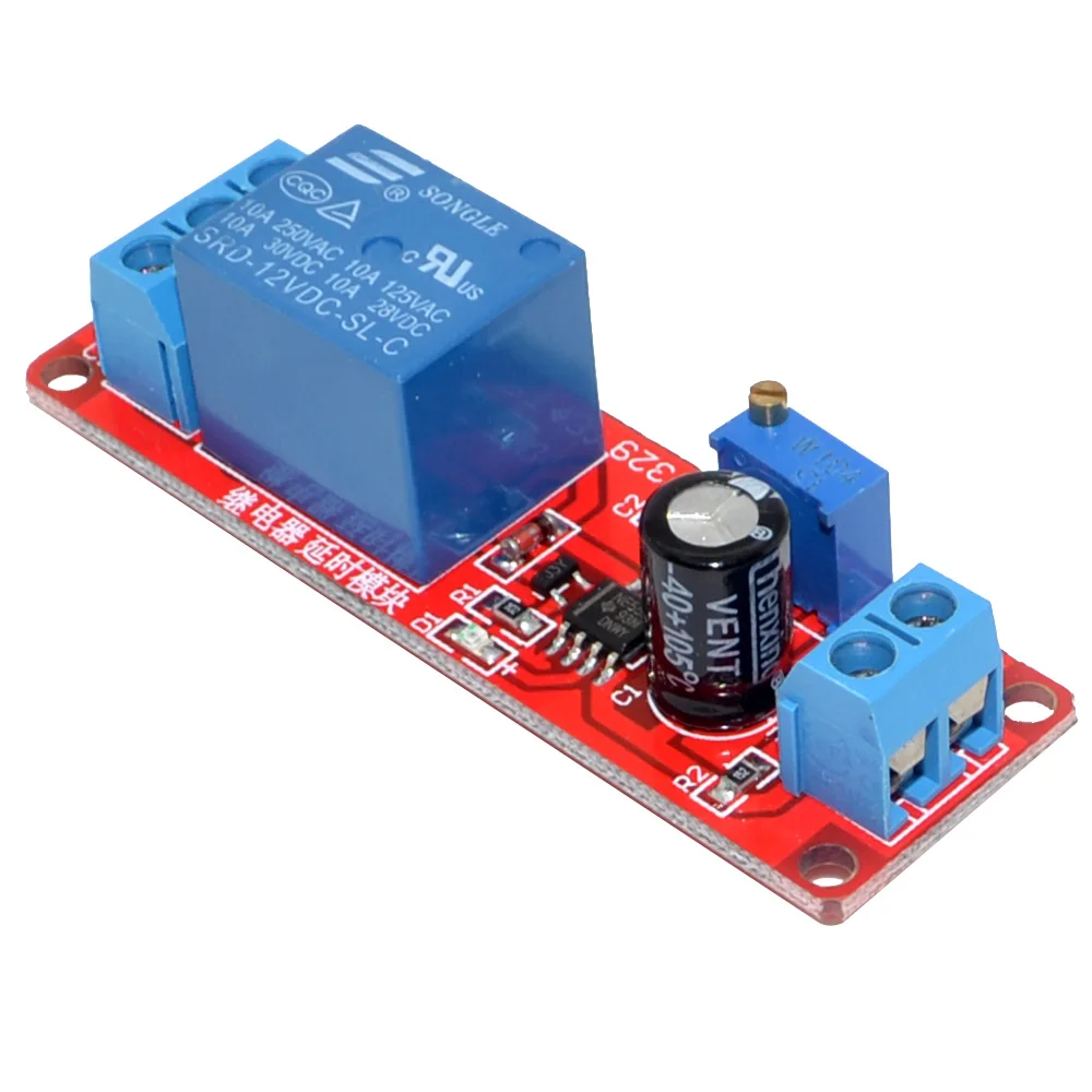 Релейный модуль с задержкой 12 в постоянного тока 5 шт. переключатель таймером NE555