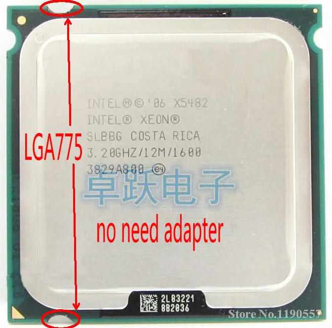 Процессор INTEL XEON X5482 3 2 ГГц/12 МБ/1600 МГц/ЦП аналогичен LGA775 Core Quad Q9650 Q9550 работает на