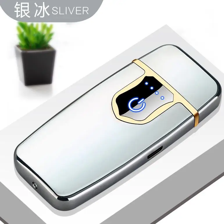 10 Сенсорный экран, электронное зажигание, электрическая ультратонкая usb зарядка, зажигалка, горячий провод, ветрозащитная зарядка, электрическая зажигалка - Цвет: 10