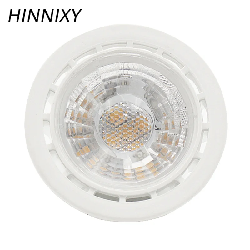 Hinnixy 6 шт./лот Светодиодная лампа MR16 GU5.3 5 Вт 12 В/100 240 в 3000 К/6000 К белый корпус из ПК JCDR