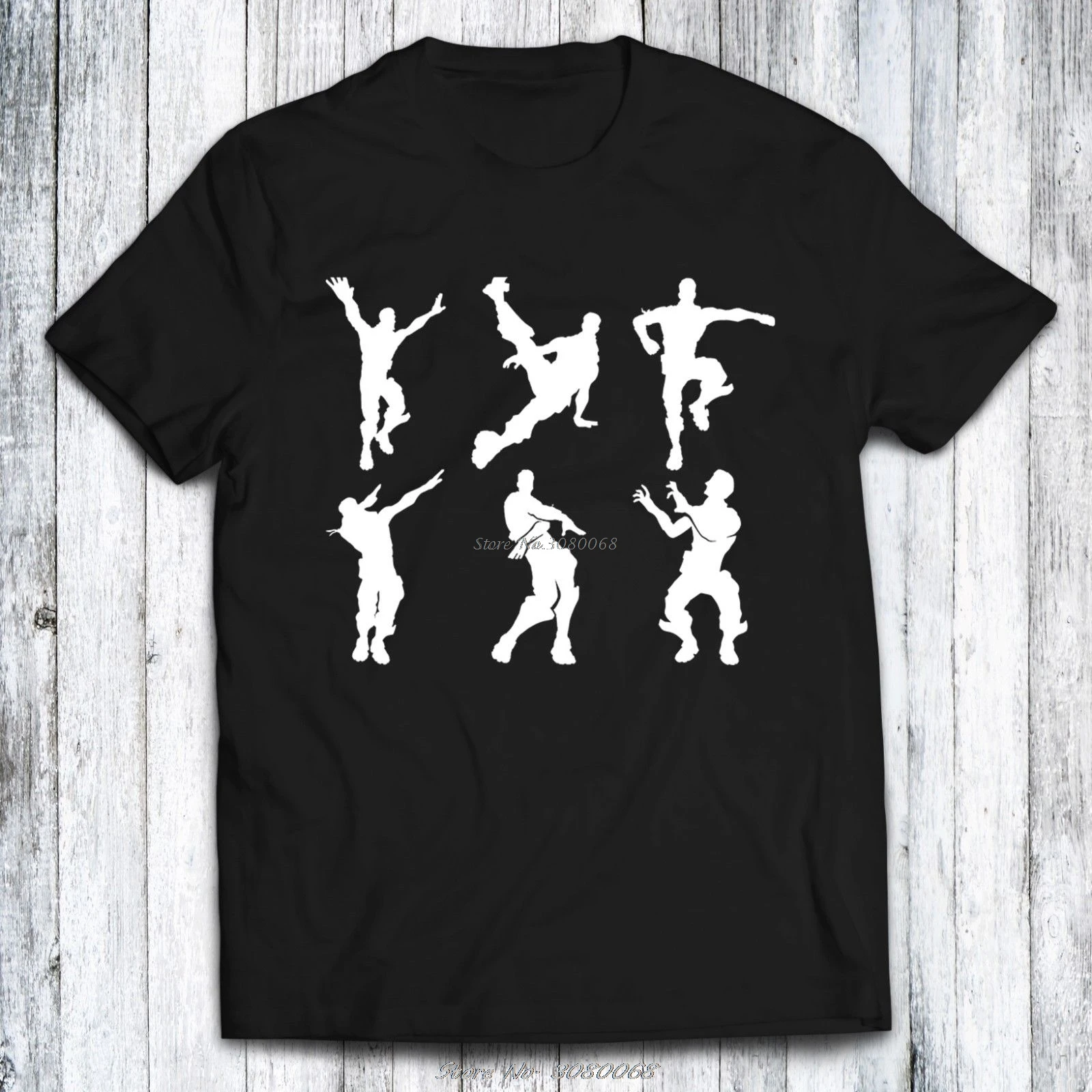 Форт Dance Emotes Battle Royale черный Белый Цвет Футболка забавная игровая Мерч Dab мужские