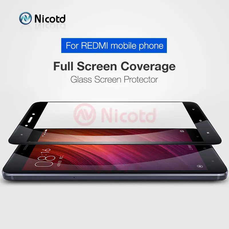 Закаленное стекло Nicotd с полным покрытием для Xiaomi Redmi Note 5 Pro xiomi 5A Plus 4A 4X note 4 защита