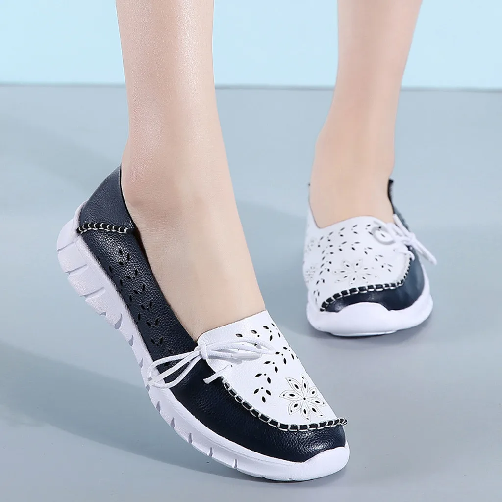 Женская обувь SAGACE на плоской подошве с бантом закругленным носком|Женские