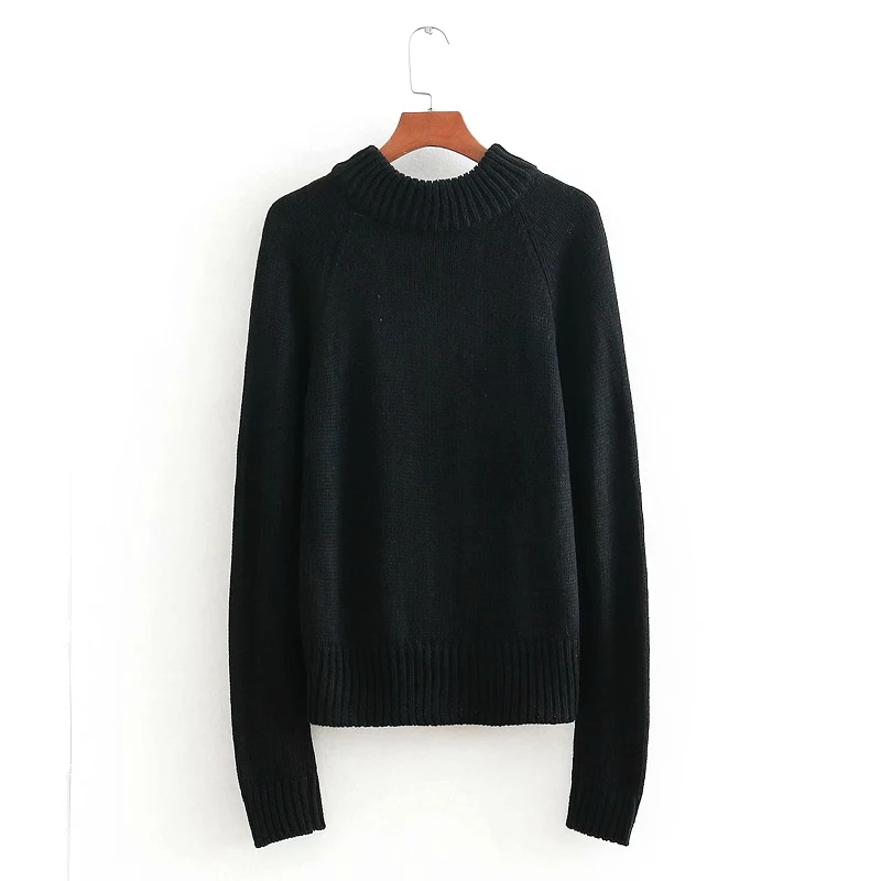 2019 women vintage lace embroidery casual black knitted sweater ladies o neck beading sweaters femme pullovers chic tops S039 | Женская