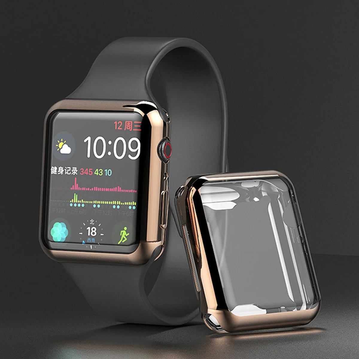 Чехол для Apple Watch Series 3 2 1 42 мм мягкий силиконовый чехол из ТПУ с прозрачным