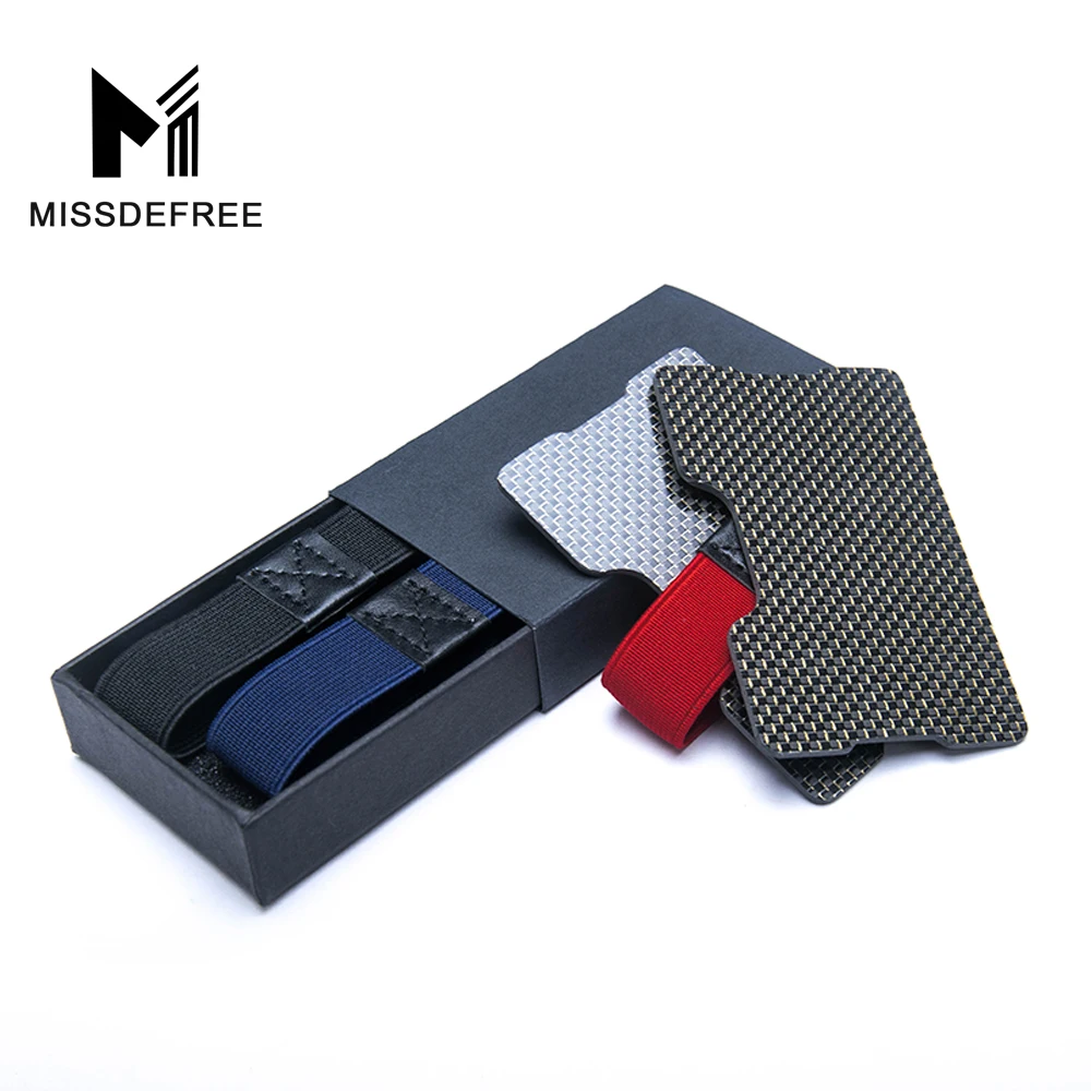 Две пластины из углеродного волокна зажим для карт бандаж передний карман тонкий