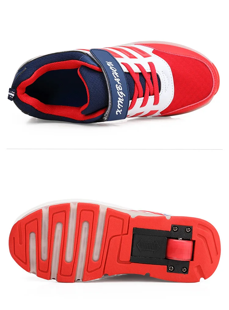 Heelys/детская обувь; Светящиеся кроссовки; детская обувь на роликовых коньках с колесами для мальчиков и девочек; zapatillas hombre; 6 цветов