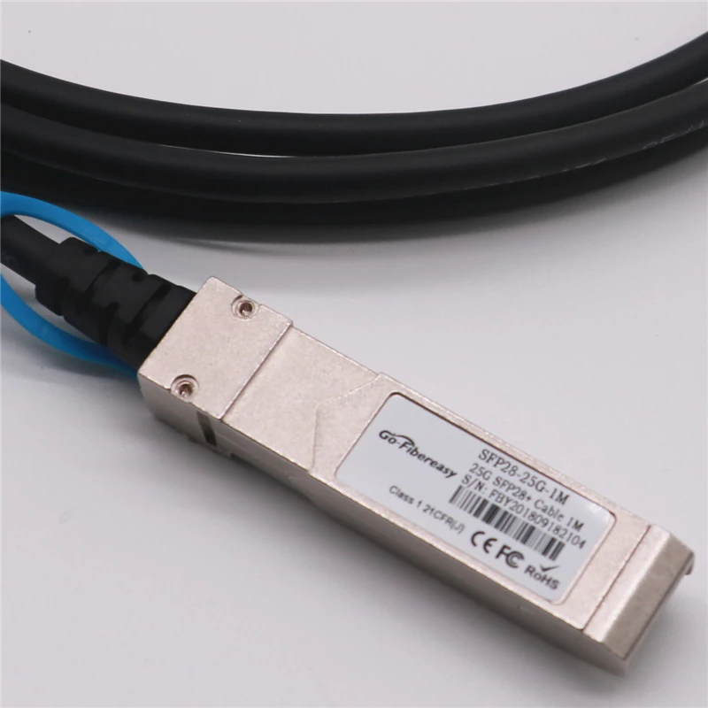 Кабель Gofibereasy 3 м (10 футов) Φ 25G SFP28 Пассивный медный кабель Twinax для Ubiquiti Mikrotik Zyxel