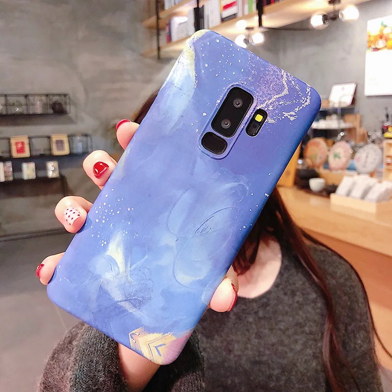 CAPAME жесткий Пластик цветочные девушки чехол для samsung Galaxy S7 края Примечание 8 9 S8 S9