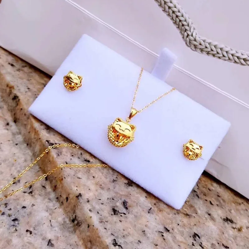 SILVER AGELESS 18K Yellow Gold Cat Pendant Necklaces Jewelry Necklace Women Animal | Украшения и аксессуары
