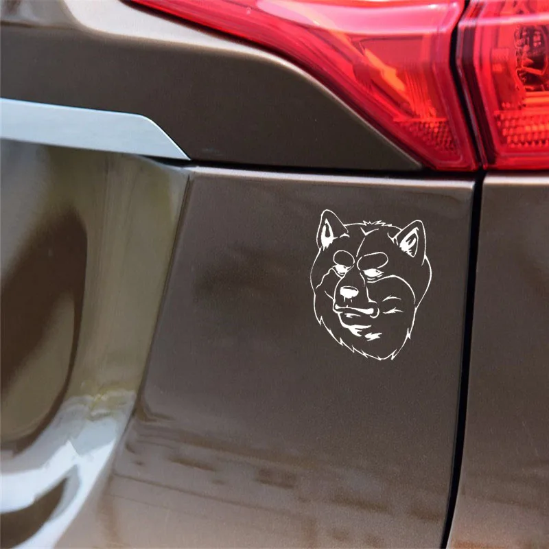 

YJZT 10.7CM*12.7CM Ferocious Dog Strong Car Vinyl Sticker Decals Black/Silver C10-00226