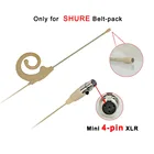 HM-19S1-L6 4-контактный мини-разъем XLR, микрофон телесного цвета, всенаправленного типа, мини-одиночный ушной крючок, подвесной микрофон