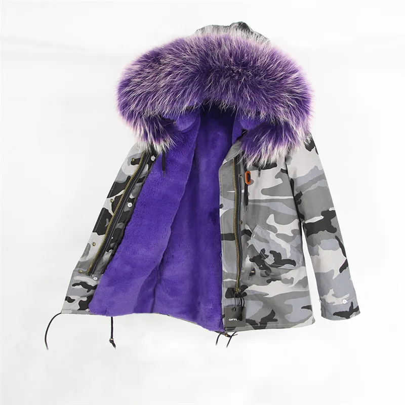 OFTBUY, темно-синяя парка, зимняя куртка, пальто для женщин, пальто с натуральным мехом, парка с воротником из натурального меха енота, с капюшоном, теплая мягкая подкладка из искусственного меха - Цвет: 13